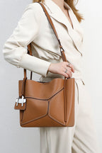 Simple Office Spliced Large-Capacity Tote Bag