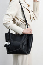 Simple Office Spliced Large-Capacity Tote Bag