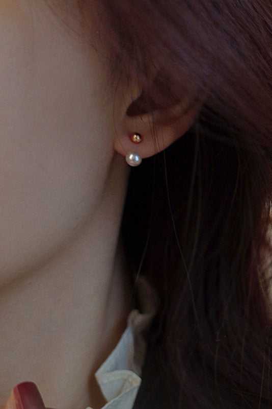 Pearl Decor Simple Earrings