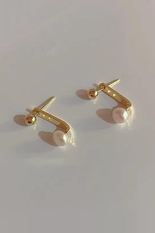 Pearl Decor Simple Earrings