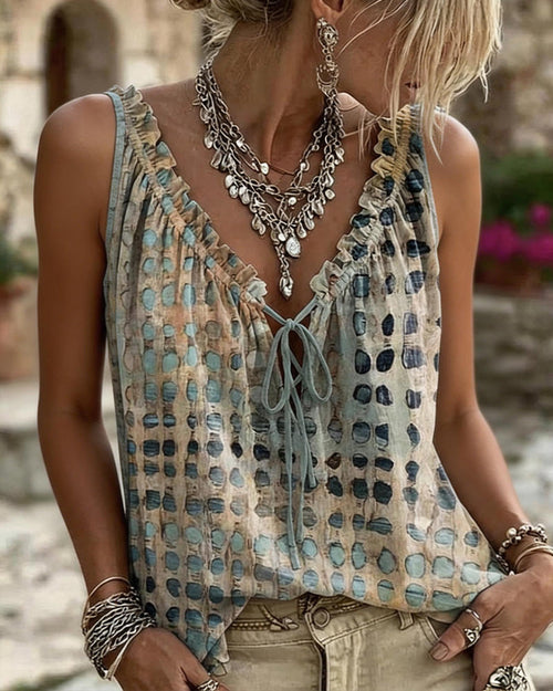 Blusa de lunares con encaje