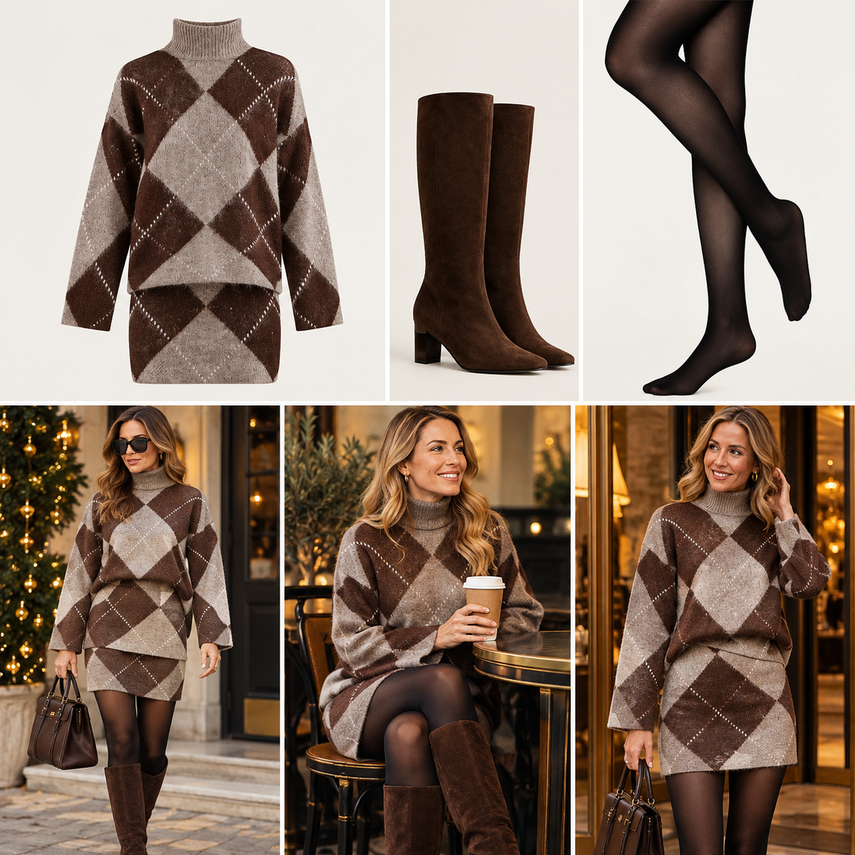 Isla Argyle Knit Co-ord