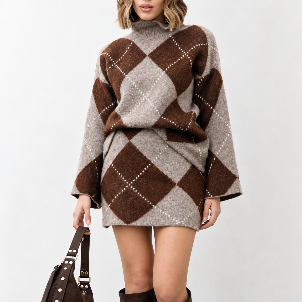 Isla Argyle Knit Co-ord