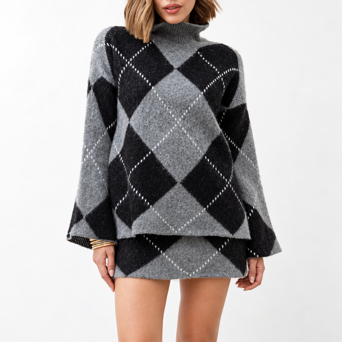 Isla Argyle Knit Co-ord
