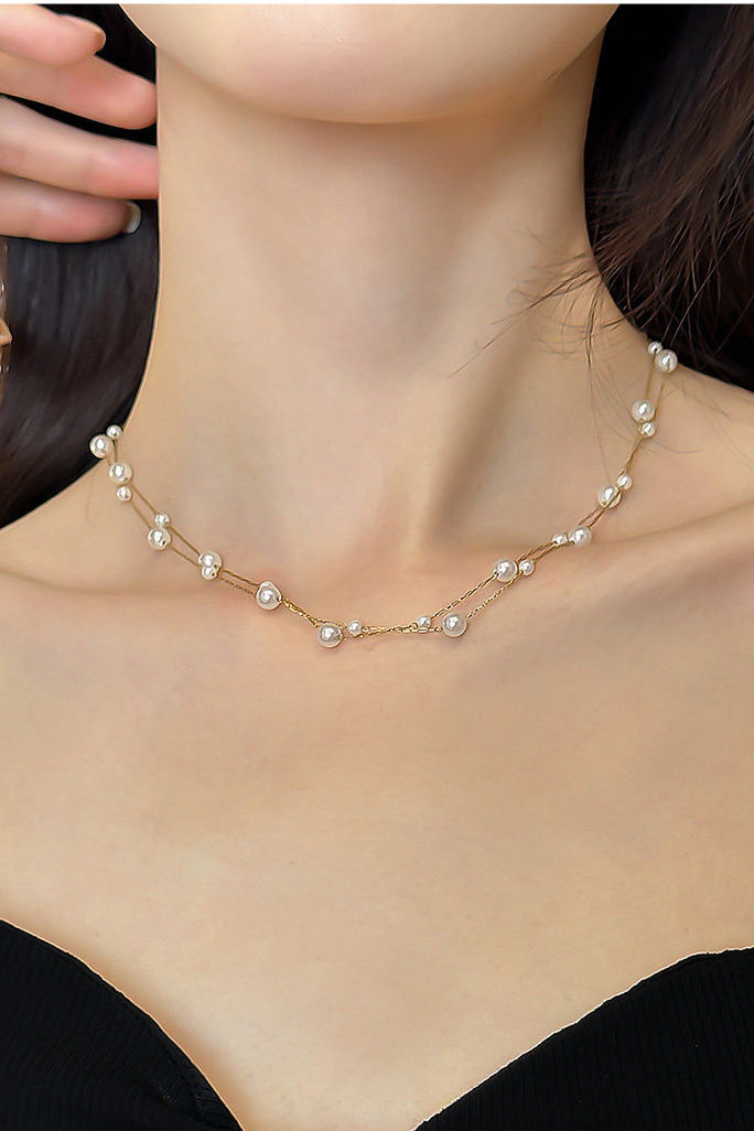 Elegant Double-Pearl Necklace