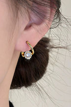 Elegant Rotatable Diamond Earrings