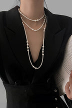 Elegant Three-Layer Pearl Necklace
