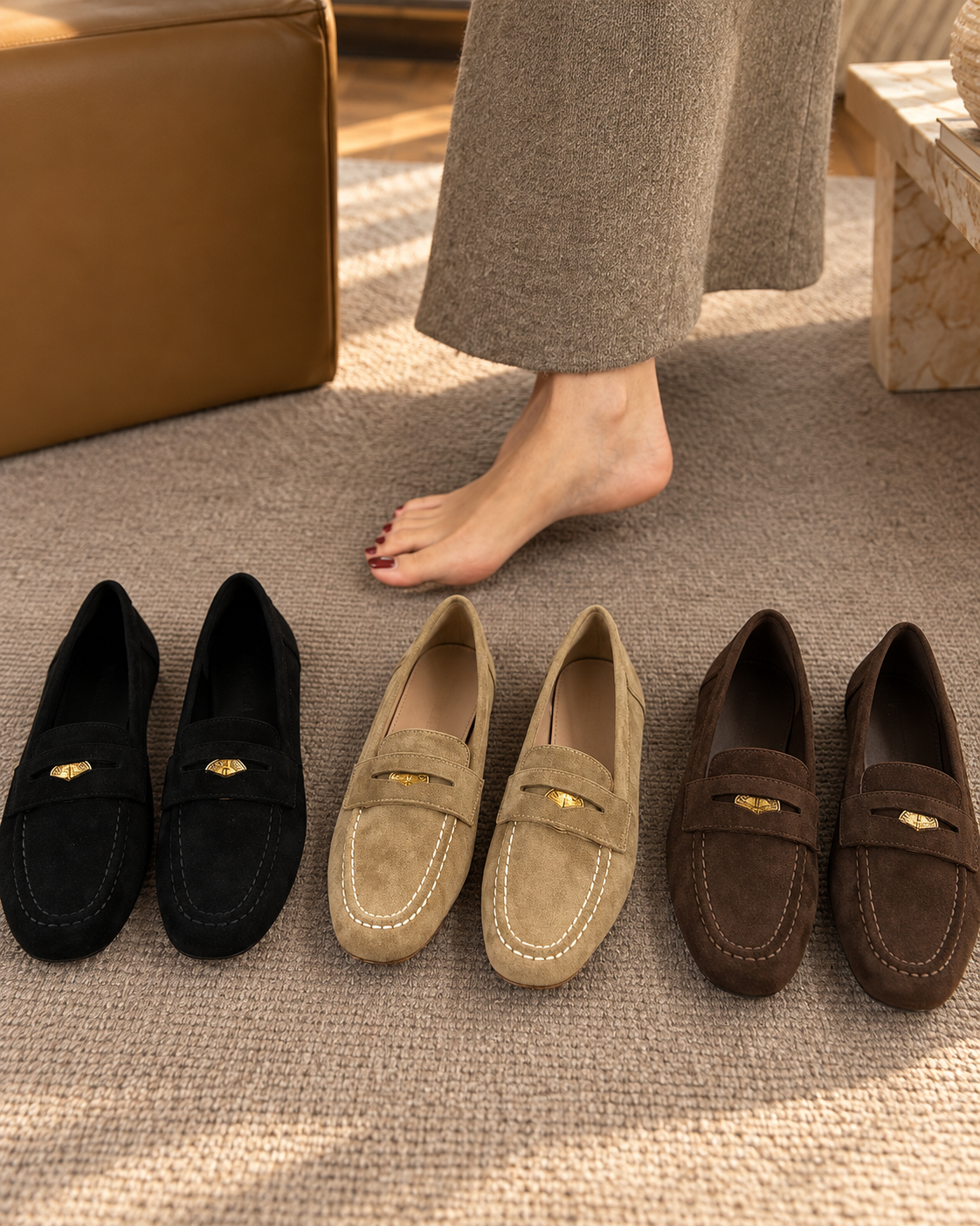 MOCASINES CÓMODOS CON EFECTO ANTE