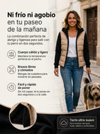 NORA CHALECO ACOLCHADO CON MANGAS DE SUDADERA Y CAPUCHA