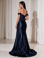 ELVIRA VESTIDO DE NOCHE CON HOMBROS DESCUBIERTO