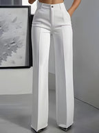 Pantalón de cintura alta con diseño refinado