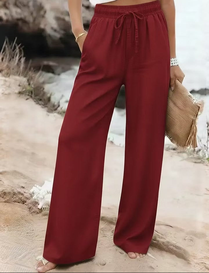 Pantalón palazzo casual elegante de pierna ancha