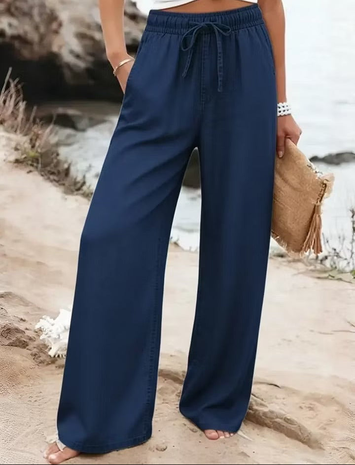 Pantalón palazzo casual elegante de pierna ancha