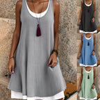 Strapless layered summer dress