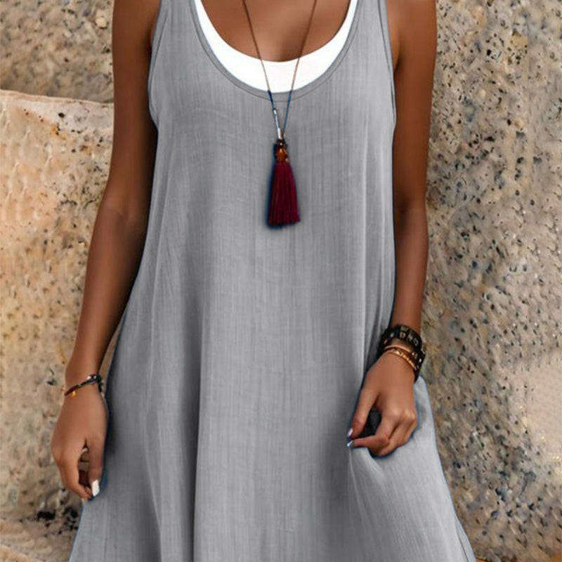 Strapless layered summer dress